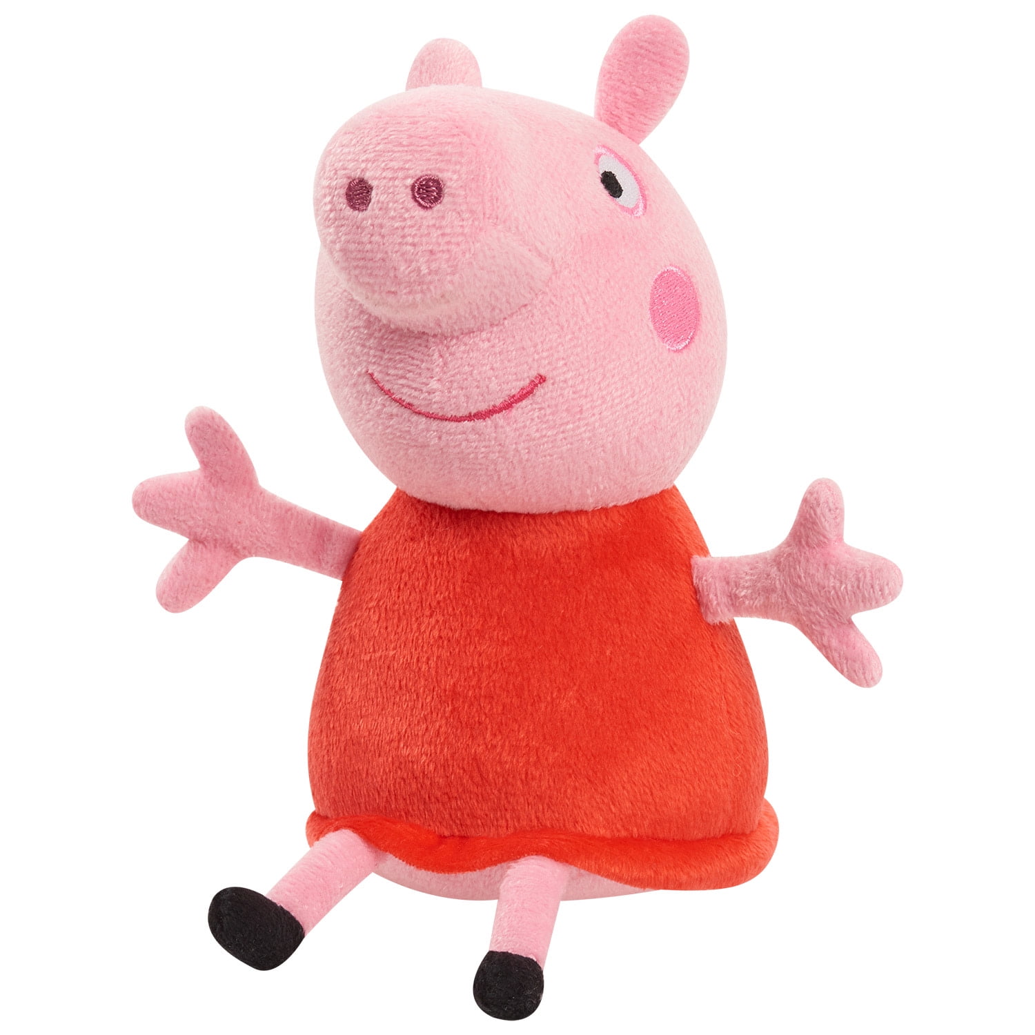 Just Play Peppa Pig 8-inch Bean Plush Peppa Pig, Super Soft & Cuddly Small Plush Stuffed Animal, Preschool Ages 2 up