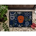 thumbnail image 3 of Carolines Treasures BB5065MAT 18 x 27 in. Blue Flowers Longhair Red Dachshund Indoor or Outdoor Mat, 3 of 4