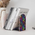 thumbnail image 6 of Picia Bright Universe Pattern Wood Bookends for Shelves,Non-slip Bookends, Heavy Duty Wooden Bookend Support,1 Pair, 6 of 8