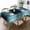 Color-5, variant on Khaki Navy Blue Tartan Plaid Rectangular Tablecloth 55"x70" with Lace Edge, Washable Durable Table Cover for Dining, Indoor Outdoor Home Restaurant Decor