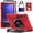 Red, variant on ELEHOLD Rugged Case for Samsung Galaxy Tab S9 Ultra (X910/X916B) Tablet, Heavy Duty Shockproof Rotating Stand Handstrap Pen Holder Case with Shoulder Strap ,Rainbow Pink