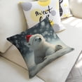 thumbnail image 5 of Cute Polar Bear in Santa HatLinen toss pillowcase decoration pillowcase gifting preferred 18x18 inch cushion cover 2 sets sofa pillowcase sofa bedroom living room car, 5 of 8