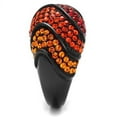 thumbnail image 4 of TK2553 - IP Black(Ion Plating) Stainless Steel Ring with Top Grade Crystal  in Multi Color Size 5, 4 of 4