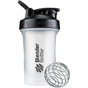 BlenderBottle Classic V2 Shaker Bottle Perfect for Protein Shakes and Pre Workout, 20-Ounce, Clear/Black
