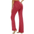 thumbnail image 2 of Innerwin Pantalons Taille Haute Femme Harem Course Jambes Larges Extensibles Rouge G, 2 of 3
