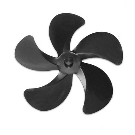 

Yannee Electric Fireplace Fan Stove Fan for 5-Wing Blower Fireplace Pipe Fan Blades 5 Blades Heater Stove Fan Blades (Black) 1 Pcs