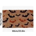 thumbnail image 3 of Hovilon Halloween Doormat 60x40cm, Black Orange Spooky Heart Print Welcome Mat, Non-Slip Weather Resistant Entry Rug, Indoor Outdoor Porch Decoration for Front Door, Festive Seasonal Floor Accent, 3 of 6