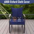 thumbnail image 4 of Yacona Outdoor Chair Cushions Set, 24x24in Patio Furniture Cushions with Two Replaceable Covers, for Patio Furniture Chair Sofa, Blue&Beige, 4 of 9