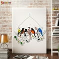 thumbnail image 6 of Spencer Multicolor Birds On a Wire Acrylic High Stained Glass Suncatcher Window Panel Hanging Ornament Home Decoration (7 Birds), 6 of 8