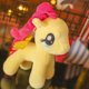 thumbnail image 1 of 9.06in altura peluche animal de dibujos animados juguete suave felpa PP algodón adorable caballo en forma de regalo juguetes amarillo, 1 of 1