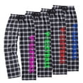 thumbnail image 2 of Adult Volleyball Black and White Flannel Pants (Neon Green, Adult Large), 2 of 2