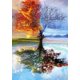 thumbnail image 1 of DIY 5D Diamond Painting Four Seasons Tree Kits, Full Drill Round Diamonds Pictures Arts Craft for Ho, 1 of 5