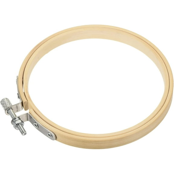 Embroidery Hoop, Casewin 1PCS 4 inch Cross Stitch Supplies & Needlework Supplies Easily Loosen/Tighten Bamboo Wooden Hoops for Crafts