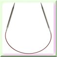 thumbnail image 3 of Lustrous Crimson Loop 16" (41cm) Stainless Steel Knitting Needle - US 3 (3.25mm) - Style 7016-3, 3 of 3
