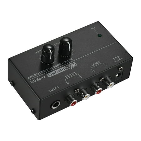 - Ultra-compact Phono Preamp Preamplifier with Level & Volume Controls RCA Input & Output 1/4