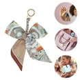 thumbnail image 3 of Unique Bargains 1 Pc Trendy Long Scarf Ribbon Bow Handbag Charm Decorative Keychain Brown, 3 of 5