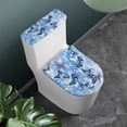 thumbnail image 3 of HELLHERO 2 Pieces Fits All Toilet Shapes Toilet Top Cover Set with Elastic Edge for Adjustable, 3 of 8