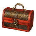 thumbnail image 3 of Wood Treasure Chest Keepsake Box Jewelry Box Organizer for Kids Prizes Classroom B, 3 of 9