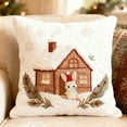 thumbnail image 2 of Christmas Pillow Cover 18x18 Inch, Christmas Decorations for Winter Holiday Home Bedroom Sofa Cushion, Soft Tufted Rabbit Throw Pillow Case Couch Living Room Xmas Party Gifts (1PC, Rabbit), 2 of 6