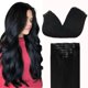 thumbnail image 1 of Extensiones de cabello con clip, cabello humano real, extensiones de cabello humano Remy con clip para mujeres, cabell, 1 of 5
