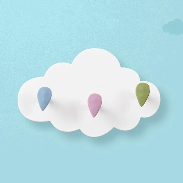 Gancho de viscosa de nube de dibujos animados, gancho de viscosa sin perforación, gancho para decoración de pared de baño, gancho de decoración de pared de nube de dibujos animados, gancho d