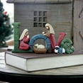 thumbnail image 6 of Hand Paint Resin Nativity Scene Display with Love / Family Letter Perfectly for Holiday Party Living Room Decorations, 6 of 9