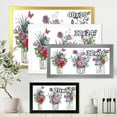thumbnail image 4 of Designart 'Transparent Vases With Bouquets of Wildflowers I' Farmhouse Framed Art Print, 4 of 4