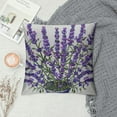 thumbnail image 2 of TIAOTIAOHOU Purple Lavender Flowers Pillowcases Floral Vector Illustration Art Painting Pillow Case Decorative Throw Pillow Cover for Home Sofa Office, 2 of 5