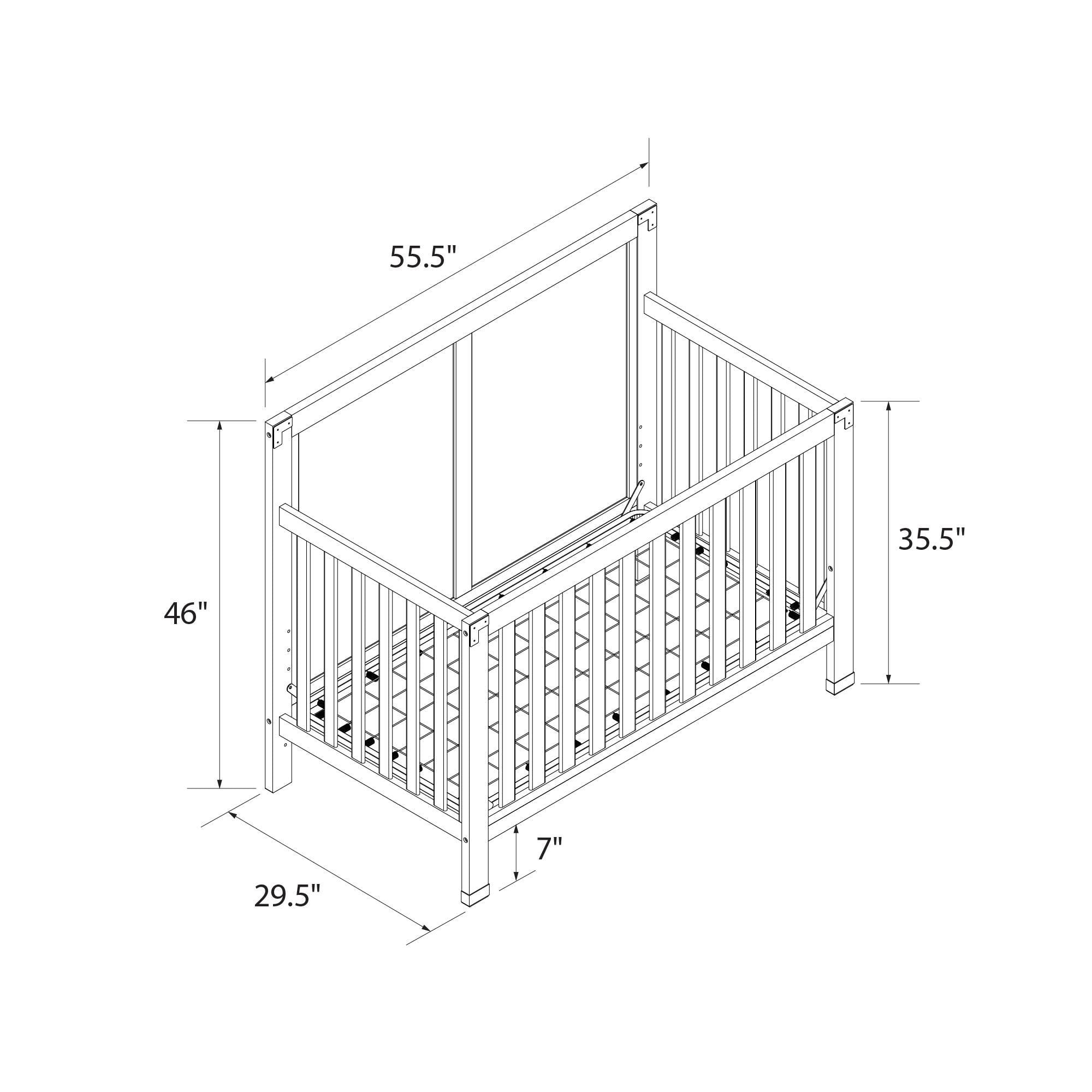 Baby Relax Miles 5-in-1 Convertible Crib