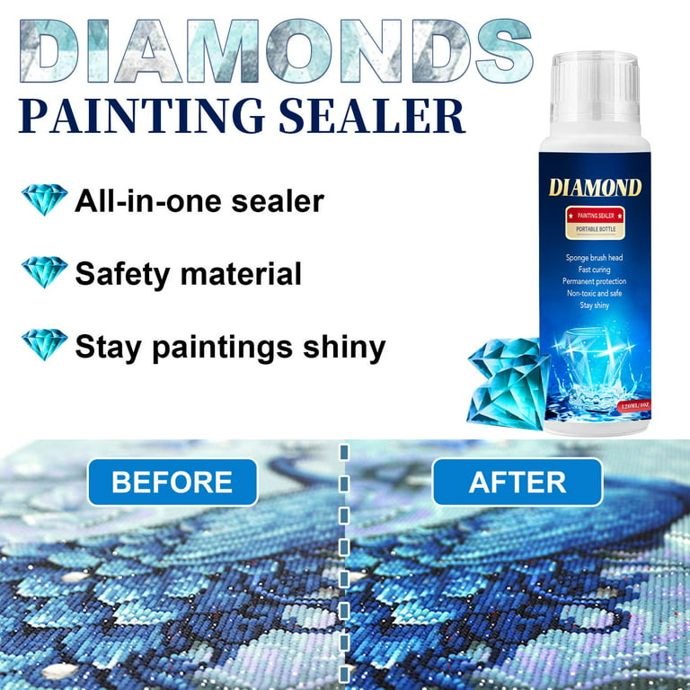 240ML Diamond Painting Glue Sealer Diamond Art Permanent Hold Shine Effect  Sealer Diamond Painting Puzzles Glue Tool Accessories