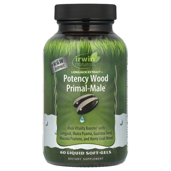 Irwin Naturals Longjack Extract   Potency Wood Primal-Male 60 Softgel