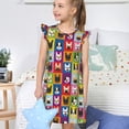 thumbnail image 4 of Balery Colorful Bulldog Camisón de princesa para niñas, pijama de algodón con mangas abullonadas, suave y bonito.-Large, 4 of 6