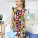 thumbnail image 4 of Balery Colorful Bulldog Camisón de princesa para niñas, pijama de algodón con mangas abullonadas, suave y bonito.-X-Large, 4 of 6