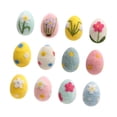 thumbnail image 2 of 12 piezas de decoración de huevos de Pascua de fieltro, adornos, suministros para fiestas, decoración de Pascua creativa de arte decoración colorida, 2 of 8