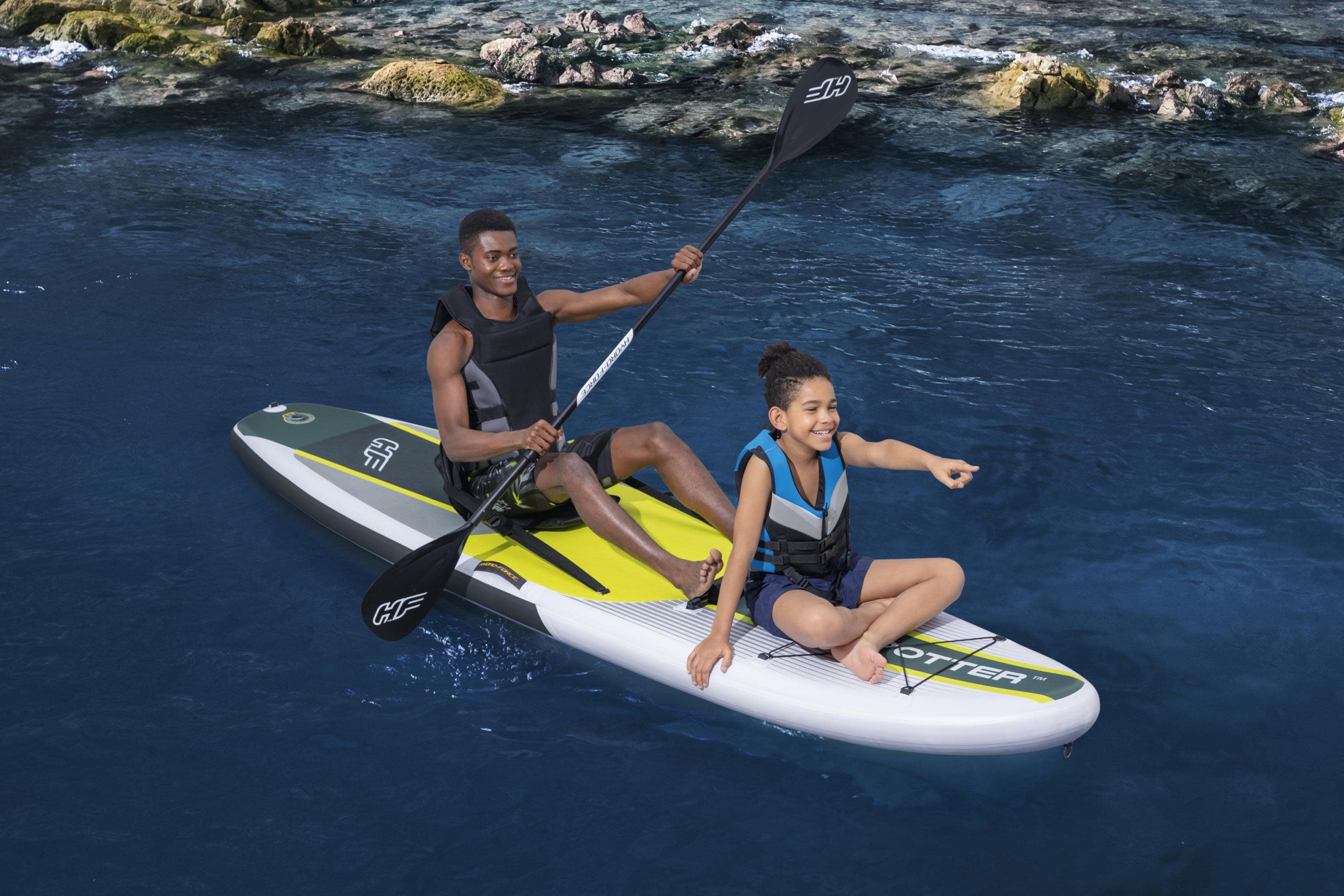 Bestway Hydro-Force Sunspotter SUP 11 Ft. 2 In. Inflatable 2 in 1 Stand Up Paddle Board and Kayak - 1