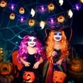 thumbnail image 3 of Halloween Lights Decorations 4.92 Ft 10 Light Battery Operated Halloween String Lights 3d Bats Ghostly Pumpkins Lights Halloween Decorations Indoor Outdoor Halloween Party, 3 of 5