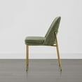 thumbnail image 5 of CHITA Modern Dining Chairs Set of 3 Metal Legs Dining Chair, Fabric in Green, 5 of 8