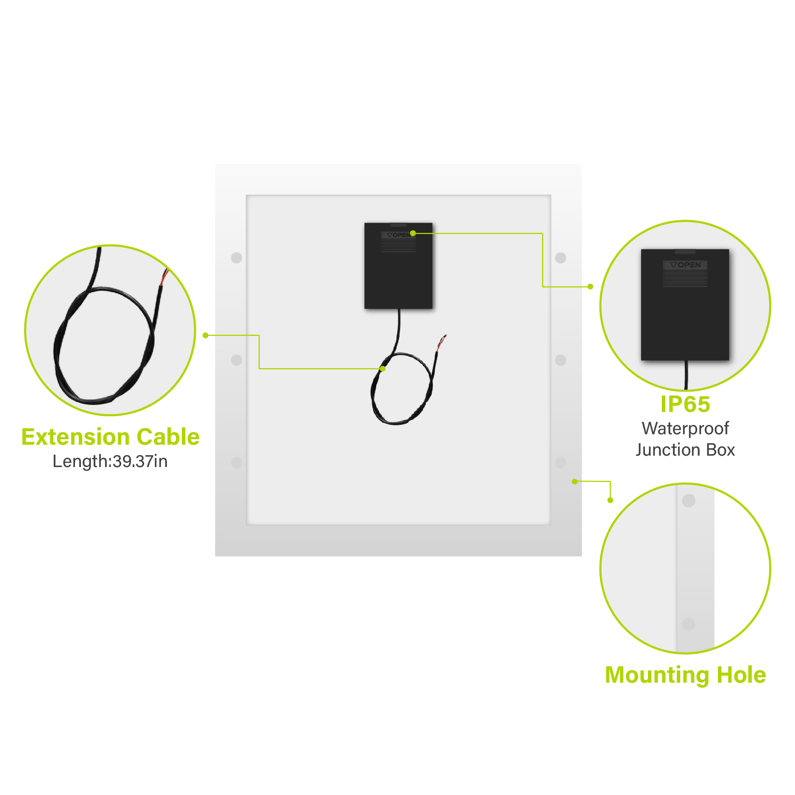 Newpowa 5W(Watts) 12V(Volts) 10BB Monocrystalline Solar Panel Battery Maintainer High-Efficiency PV Module Power for Battery Charging of Boat RV Gate Opener Fences