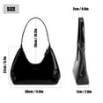 thumbnail image 5 of Spencer Small Crescent Shoulder Bag Underarm Purse PU Handbag with Zipper Closure Clutch for Women Casual Travel, Black, 5 of 10