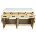 thumbnail image 3 of KBC Palisade 60" Kitchen Island Cabinet w/ Engineered Marble Waterfall in Blonde, 3 of 9
