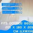 thumbnail image 2 of Mosquito NET for Bed Canopy, Tent for Full, Double to Super Queen Size, Large Square Curtains, White Mosquito Netting with 2 Openings, Easy Installation, Carry Bag, Mesh 380, 2 of 5