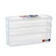 thumbnail image 1 of Contenedor de plástico para frigorífico - Cajón organizador de 3 niveles, 31x12,5x18cm, recipientes de nevera que ahorran espacio para alimentos y comestibles, 1 of 2