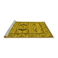 thumbnail image 2 of Ahgly Company Machine Washable Indoor Rectangle Oriental Yellow Industrial Area Rugs, 6' x 9', 2 of 4