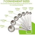 thumbnail image 2 of Juego de 8 cucharas medidoras redondas de acero inoxidable con práctico nivelador, marcas fáciles de leer para medir ingredientes secos o líquidos, medicamentos y más, 2 of 5