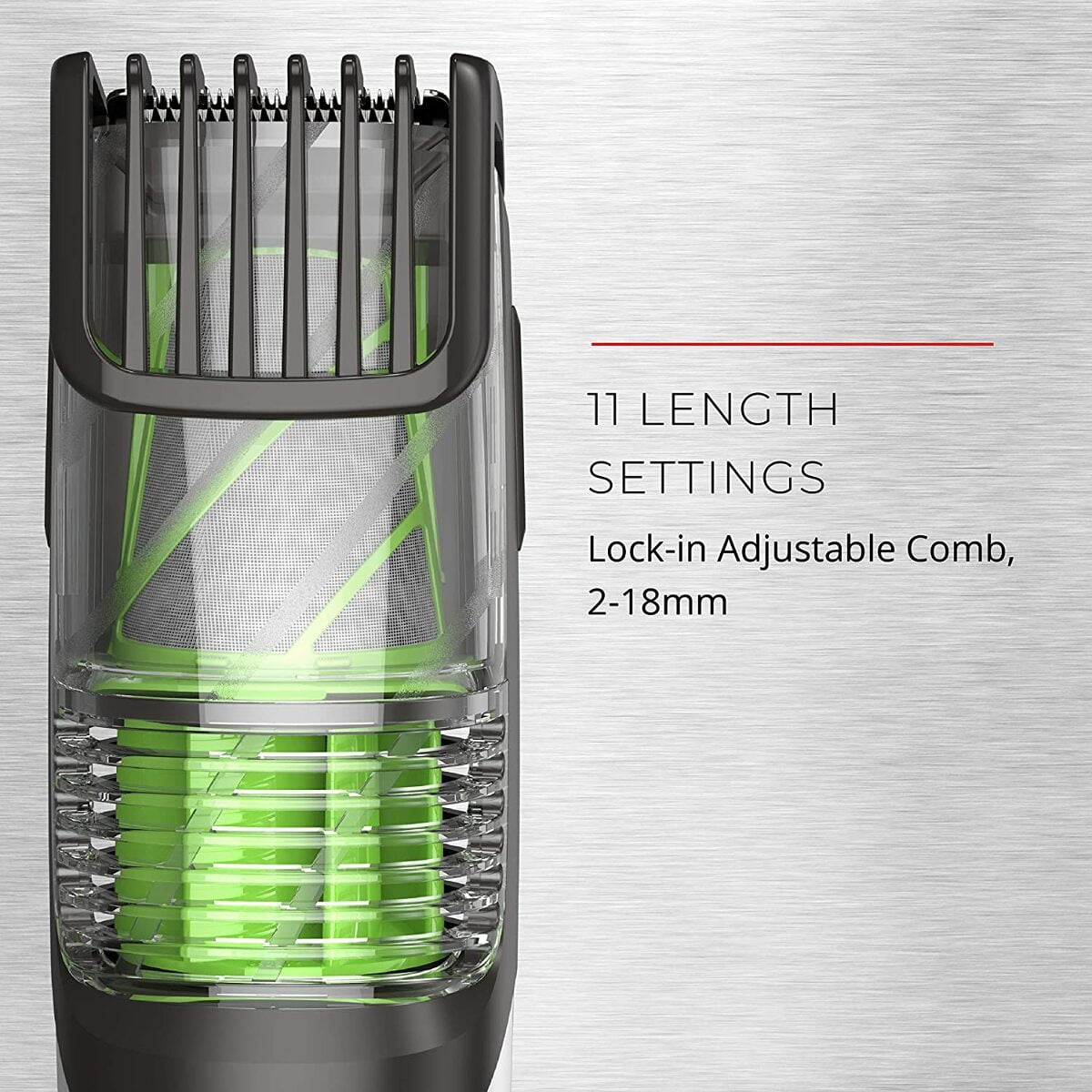 Remington Vacuum Beard and Stubble Trimmer, Black, MB6850
