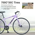 thumbnail image 4 of Baprem 700C Hybrid Bikes for Adults, 7 Speed Disc Brake Road Bike Comfort Commuter City Bicycles for Men Women, Purple, 4 of 6