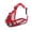 Red, variant on Breathable Mesh Dog Muzzle Adjustable Anti-Biting Safety Muzzle for Training Grooming and Walks(Black-XXS)