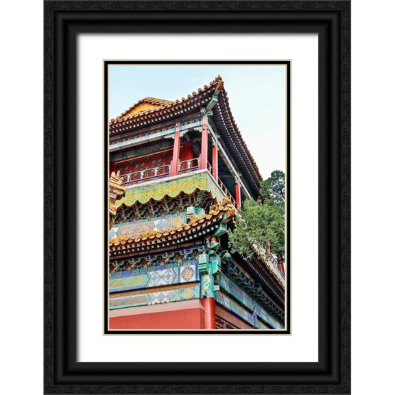 Looney, Hollice 17x24 Black Ornate Wood Framed with Double Matting Museum Art Print Titled - Asia-China-Beijing-The Forbidden City
