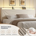 thumbnail image 4 of GUNAITO King Size Bed Frame with 4 Storage Drawers, Upholstered LED Bed with USB Ports, Modern Bed with Headboard Noise Free Platform Bed with Metal Frame, Beige, 4 of 9