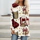 thumbnail image 2 of Tops Para Mujer Blusa de Navidad Camisas de Manga Larga Otoño Moda Casual Cuello Redondo Suelto Impreso Odeerbi ODB169622, 2 of 5